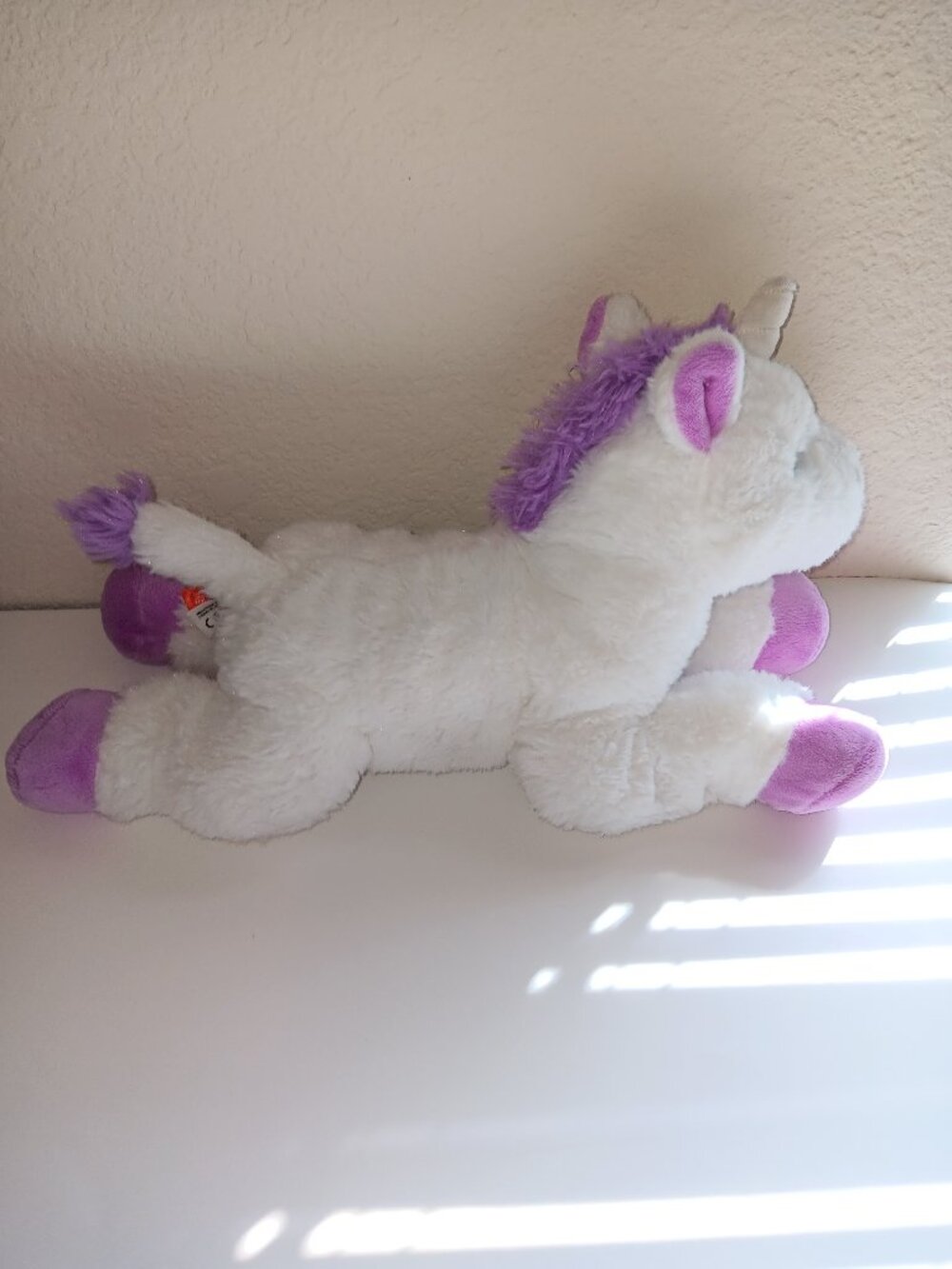 Wild Republic Brand White & Purple Ecokins Unicorn Plushie